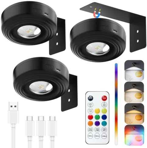 3.3" Picture Lights for Wall Spotlight, 2000mAh Rechargeable by Skairipa