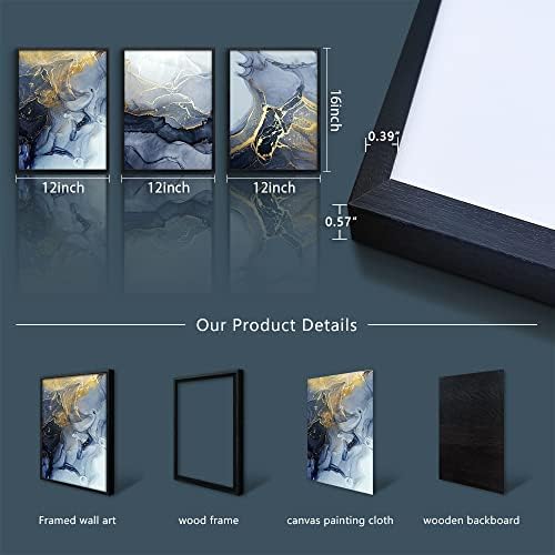 Black Framed Canvas Wall Art For Bedroom Abstract Wall Decor For Living Room - Image 6