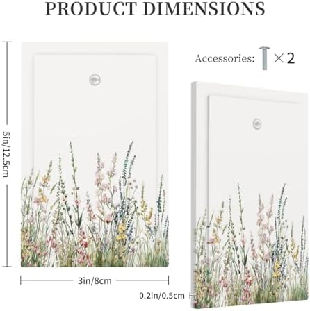 Light Switch Cover Plate Boho Wildflower Green Leaves Rustic Floral Botanical 1 - Image 5