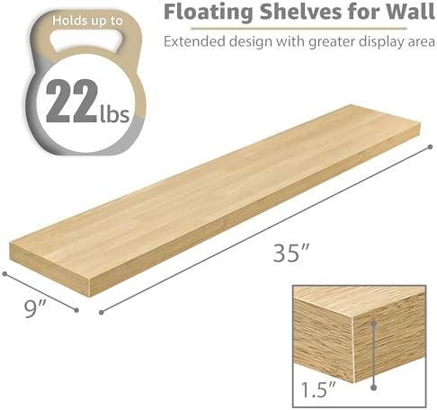 Sorbus Floating Shelves for Wall Storage - Image 3