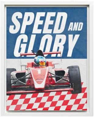 InkFlow Posters Racing Car Canvas Poster by InkFlowPosters