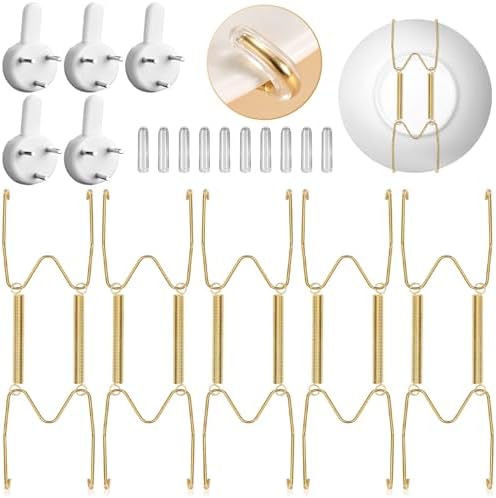 5 pcs 6 Inch Plate Hangers for the Wall, Suitable for 5.5-6.5 inch Plate by tetutor