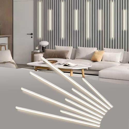 LED Wall Panel Lights, Wood Slat Wall Panel LED Strip Light, 3000K Touchable by Laudert