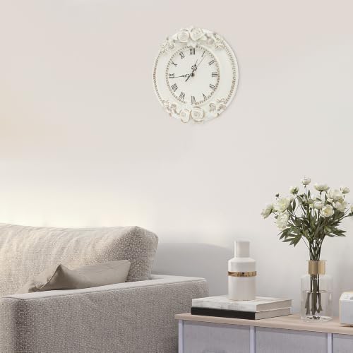 European Style Resin Wall Clock, Retro Silent Clock - Image 4