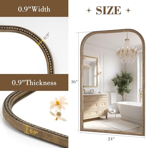 Axeman 24x36 Rounded Rectangular Wall Mirror, Decorative Bathroom Mirror - Image 5
