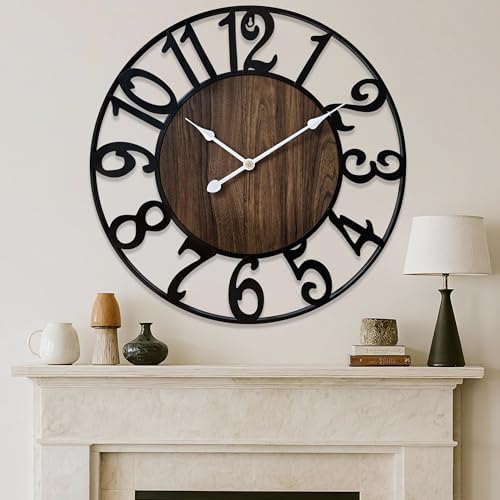 30 Inch Large Wall Clock for Living Room Bedroom Kitchen Mantel Decor, Battery by Unknown