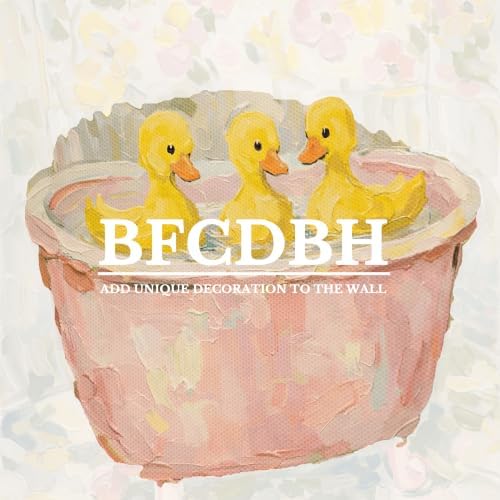 Gold Framed Vintage Duck Wall Art, Cute Duck Bathtub Print - Image 3