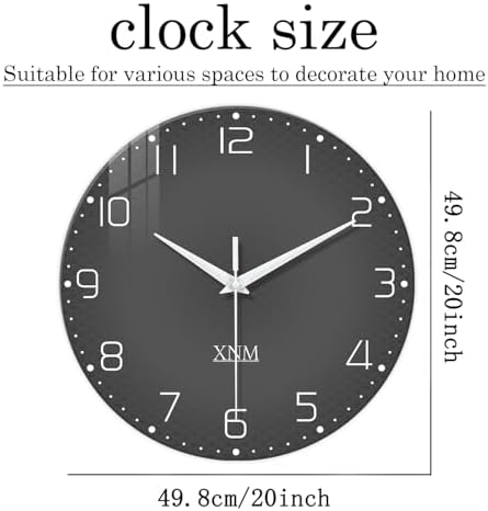 XNM Large Decorative Clocks Battery Operated 20 Inch - Image 3