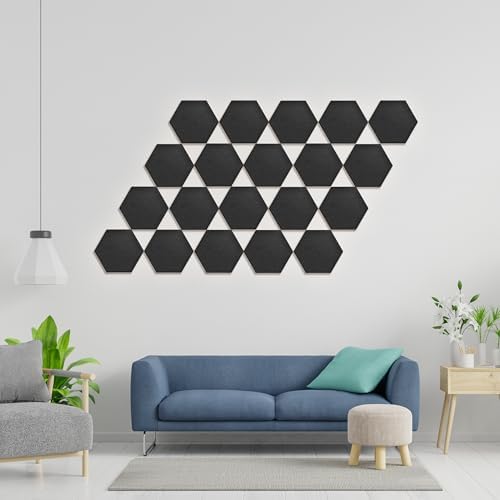 Hexagon Acoustic Panels, 12 Pack Self-Adhesive Sound Panels - Image 5