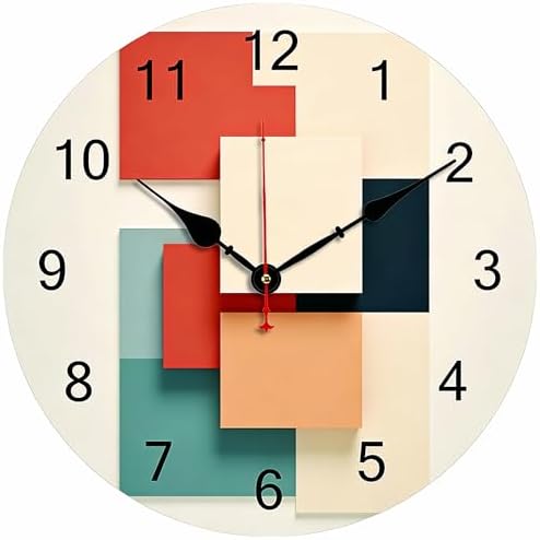 12 Inch Wooden Wall Clocks, Silent Non-Ticking Battery Operated by Unknown
