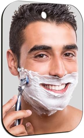 Shaving Mirror, Unbreakable Shower Mirrors, Bathroom Handheld Mirror by Unknown