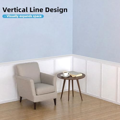 Art3d MDF Premade Paintable Board and Batten Wainscoting Kit, 189 x 54 in - Image 3