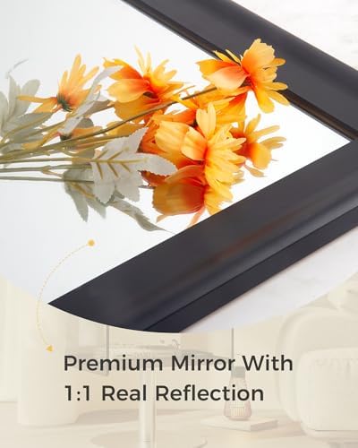 Black 30 x 40 Inch Rectangle Vanity Wall Mirror - Image 6