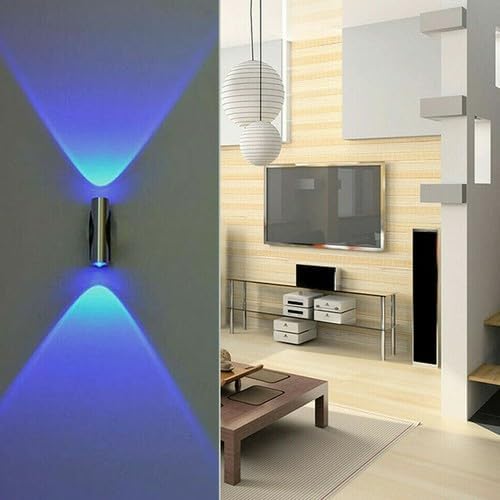 Aluminum Double-Headed LED Wall Sconce Lamp, 2W Blue Light, 000hr Lifespan - Image 3