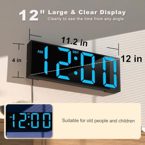 JALL Digital Wall Clock Large Display - Image 2