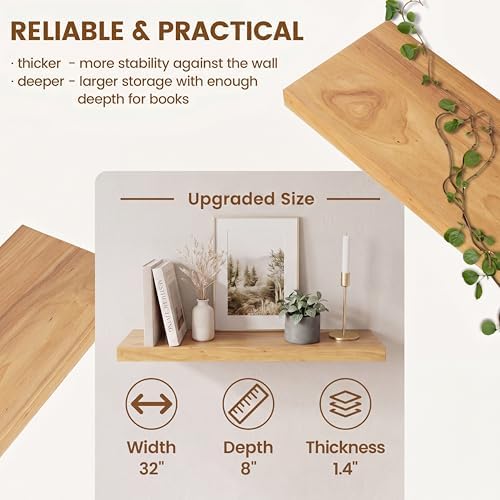 Venusmiles Elm Floating Shelves - Image 5