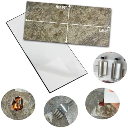 AULIGET 100-Piece Beige & Brown Slate Peel and Stick Backsplash Wall Tiles - Image 5