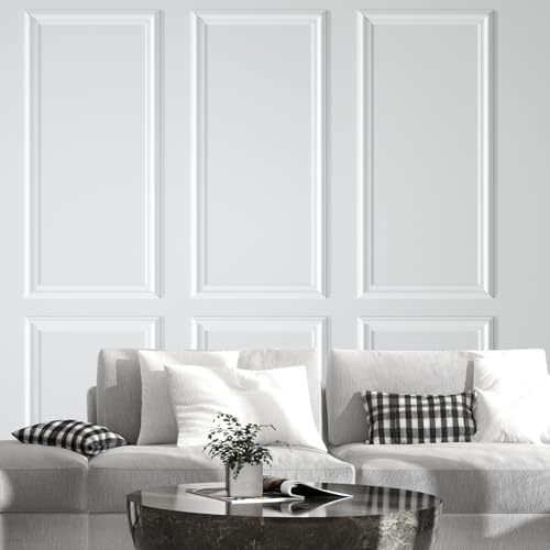 NeatiEase Peel and Stick Wall Molding Kit 6-Frame Pre-Made, Ready-to-Assemble by NeatiEase