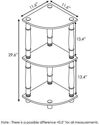Furinno Turn-N-Tube 3-Tier Corner Display Rack Multipurpose Shelving Unit - Image 3