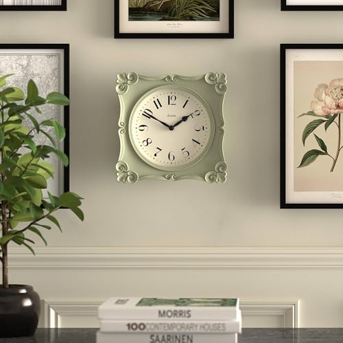JONES CLOCKS® Rialto wall Clock | Ornate Vintage Style Square Clock | 10" | - Image 3