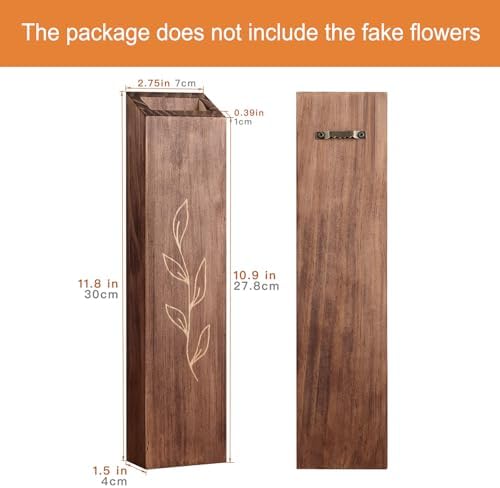 Wooden Wall Vase Planter Set of 4 - Image 2