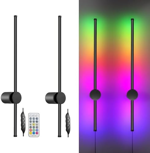 RGB LED Wall Sconces Set of Two by GOODATE