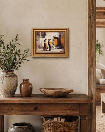 Gold Framed Wall Art, Mexican Mariachi Canvas Prints, Vintage Mexican Street - Image 4