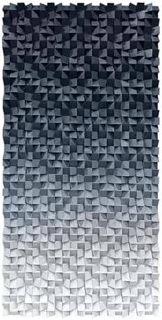 LIUZEYUE Oversized Wood Block Wall Art, Dramatic Tonal Texture - Image 2