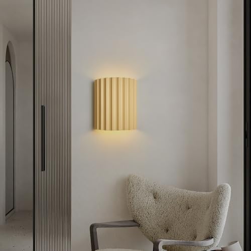 Indoor Hardwired Up and Down Cream Wall Sconce Set of 2 Modern LED 3000K - Image 2