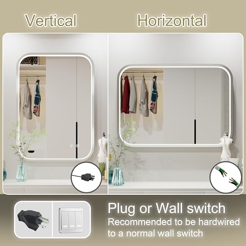 20"x28" Silver LED Bathroom Mirror - Image 4