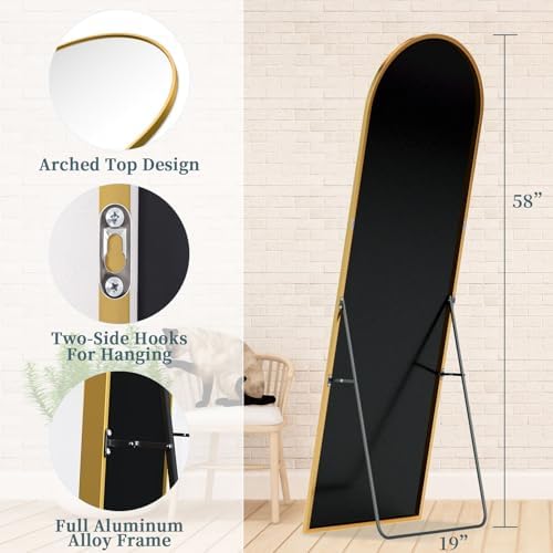 58"x19" Arched Full Length Mirror - Image 5