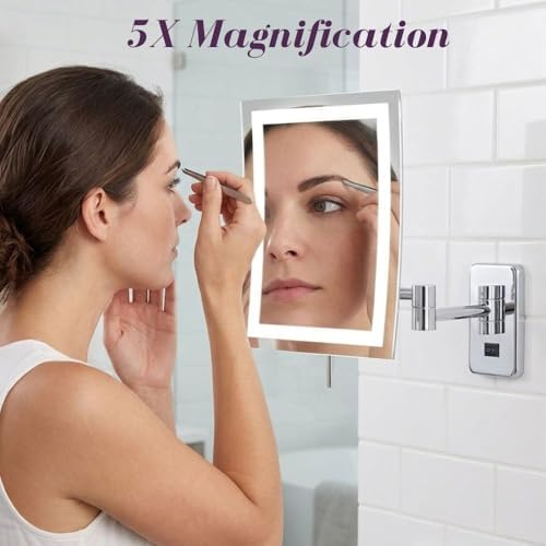 JERDON Hardwired Wall-Mount Makeup Mirror - Image 4