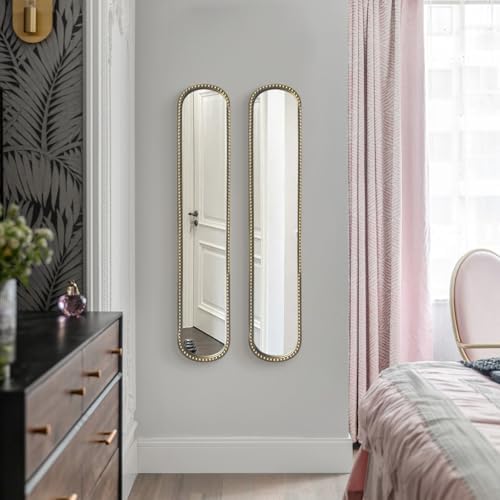 Long Skinny Mirror for Wall, Metal Frame - Image 7