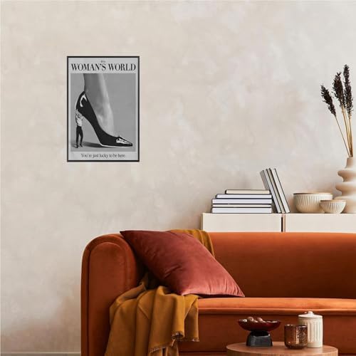 Retro This Is A Woman Is World Poster Feminist Canvas Wall Art Modern Black And - Image 6