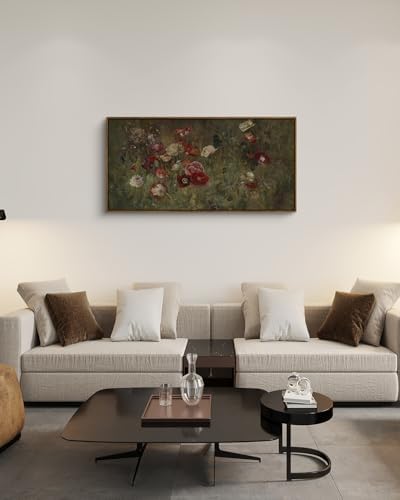 InSimSea Extra Large Framed Vintage Wall Art, Rustic Floral - Image 4