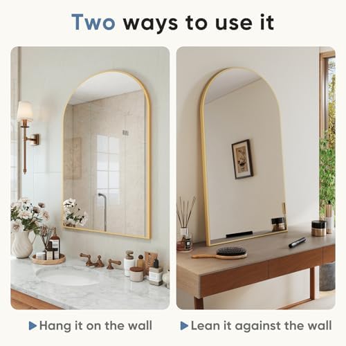 NEWBULIG 26"X38" Arched Bathroom Mirror - Image 6