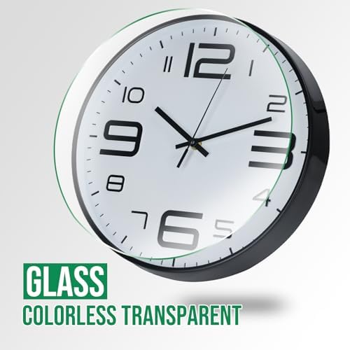 Wall Clock Modern Non-Ticking Battery Operated Wall Clocks Silent Quartz - Image 5