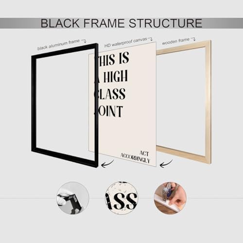Neutral Minimalist Modern Poster Vintage Unique Quote Wall Art 12x16 inch Black - Image 3