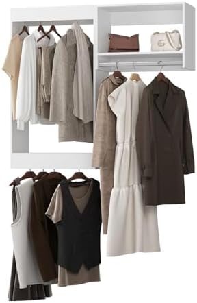 Modular Closet System, Wood Tower Closet Storage by Unknown