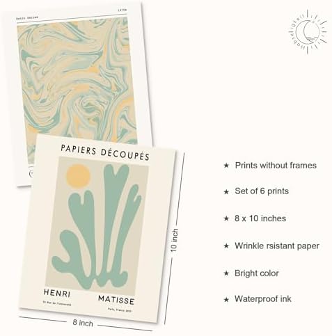 Habseligkeit Sage Green Wall Art Prints, Abstract Matisse Wall Art Exhibition - Image 2