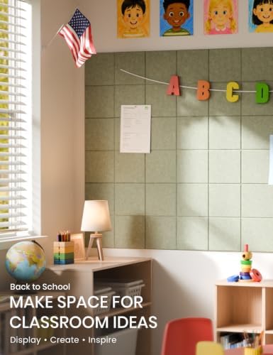 Fluxynara Felt Bulletin Board & Cork Board Alternative, Sage Green - Image 4