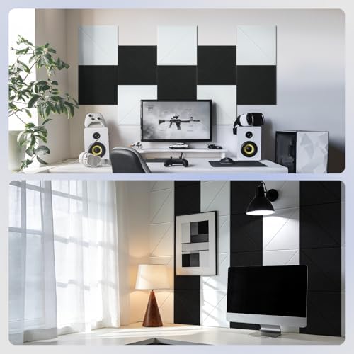 Vieshful Peel and Stick Acoustic Sound Absorbing Wall Panels 10 Pack - Image 4