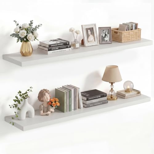 Vivelove 10 Inch Deep Floating Shelves 40” Set of 2 by VIVELOVE