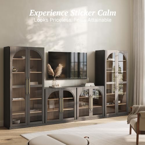 BELLEZE Jagger 128" Wall Unit 4-Piece Modular TV Stand - Image 4