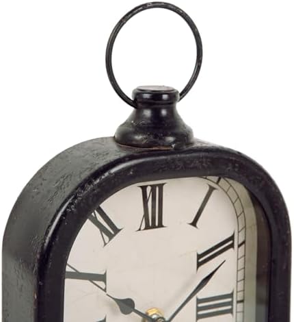 NIKKY HOME Small Wall Clock, Vintage Black Silent Tiny Clock 10" H x 6" W - Image 5