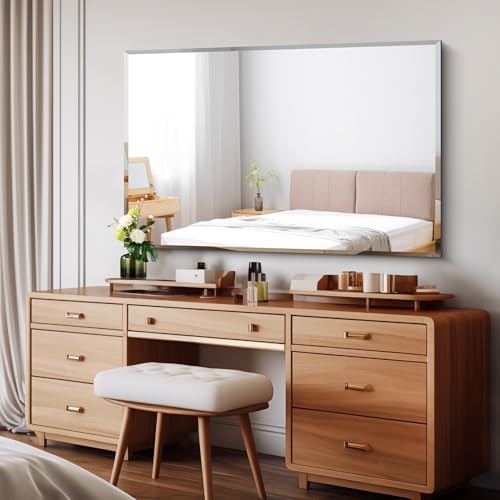 CILIBER Beveled Mirror, 30x48 Large Frameless Bathroom Mirrors - Image 2