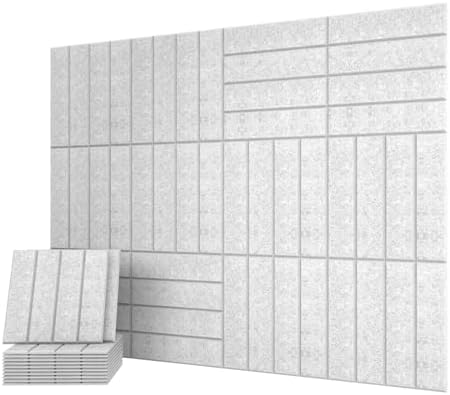 12 Pack Acoustic Panels, 11.8"x11.8" Sound Absorbing Wall Panel by UMIACOUSTIC