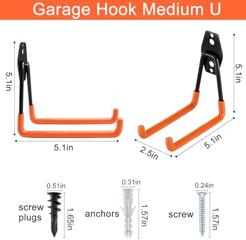 Aoben Heavy Duty Steel Garage Storage Hooks - Image 2
