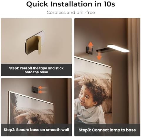 FULEN 4 Pack Picture Lights for Wall, Art Lights for Painting, Battery Operated - Image 6