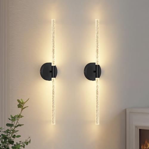 NIORSUN Crystal-Inspired Bubble Battery Operated Wall Sconce Set of 2, 10000mAh by NIORSUN